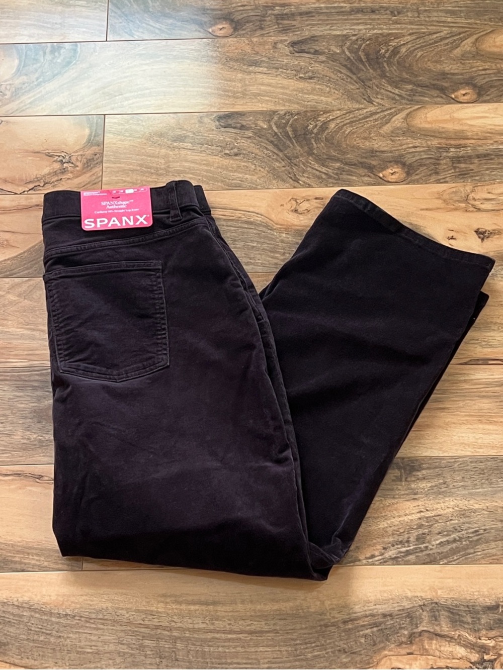 SPANX Corduroy 90s Straight Leg Jeans XL Petite Truffle Brown NWT